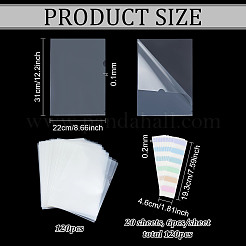 120 pochette transparente en polypropylène pour documents&nbsp;AJEW-WA0004-87