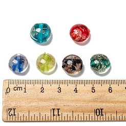Perline murano con sabbia d'oro fatto a mano&nbsp;SLFG12mmY-1