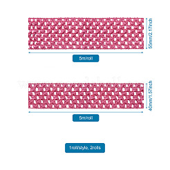 2 rouleau 2 tailles de ruban élastique en polyester&nbsp;EW-TA0001-02D