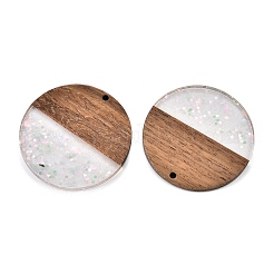 Pendentifs en résine époxy et bois de noyer&nbsp;RESI-T057-10A