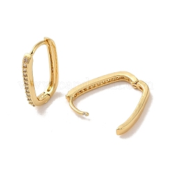Orecchini da donna in ottone con micro pavé di zirconi cubici&nbsp;EJEW-E301-12G