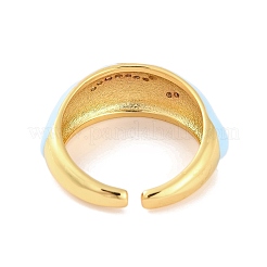 Offene Manschettenringe aus Messing mit Mikropflaster und klarem Zirkonia Nr. 3&nbsp;RJEW-U009-02B-G