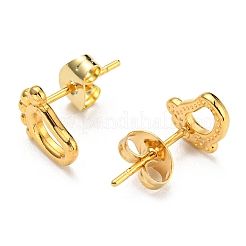 Orecchini a bottone in acciaio inossidabile 304 con placcatura sotto vuoto in PVD per donna&nbsp;STAS-D087-18G