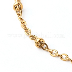 Set di bracciali con catene satellitari e graffetta in acciaio inossidabile 304&nbsp;BJEW-JB06523