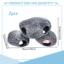 4 stücke 2 taschen harz aquarium höhle stein micro landschaft szene ornamente&nbsp;DJEW-GO0001-14