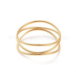 Ionenplattierung (IP) 304 Edelstahl Fingerring&nbsp;RJEW-C071-06G