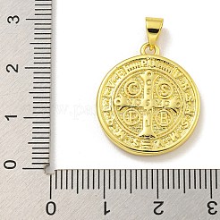 Gestell Beschichtung Messing pflastern Natur Schale Religion Anhänger&nbsp;X-KK-C074-31G-01