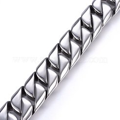 Bracciali con catene a maglie in acciaio inossidabile 304 anti-ossidazione&nbsp;BJEW-E346-17P
