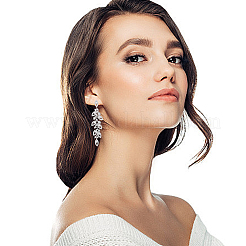 1 paire de boucles d'oreilles pendantes en laiton&nbsp;EJEW-AN0004-54