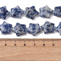 Natürliche blaue Fleck Jaspis Perlen Stränge&nbsp;G-K359-E11