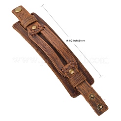 Leder Wickel Snap Armbänder&nbsp;BJEW-FF0007-027B