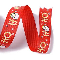 25 Yard bedrucktes Ripsband aus Polyester mit Weihnachtsmotiv&nbsp;OCOR-C004-02D