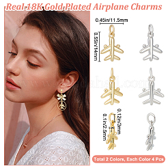 8 ciondolo in ottone bicolore&nbsp;KK-BBC0012-89
