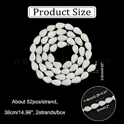 2 Strang natürliche Süßwasser-Muschelperlen&nbsp;SSHEL-NB0001-38