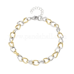 Armreifen aus kubanischen Gliederketten aus Edelstahl 304 für Damen&nbsp;BJEW-B150-08GP