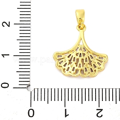 Pendenti in ottone micro pavé di zirconi cubici in stile francese&nbsp;LS-KK-A232-05B-G
