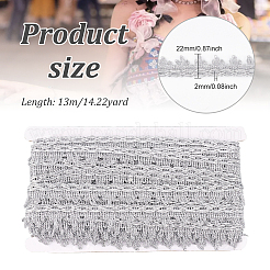 Ruban de dentelle polyester scintillant&nbsp;OCOR-WH0080-34C