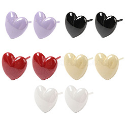 Boucles d'oreilles coeur en céramique de zircone biocéramique hypoallergénique&nbsp;EJEW-C065-02