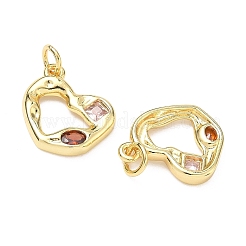 Pendentifs avec zircon cubiques à micro-pavés en laiton&nbsp;KK-P348-02A-G01