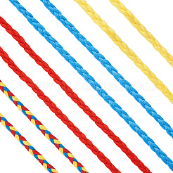 20 m 4 Farben Polyester-Flechtschnüre&nbsp;DIY-TA0010-38