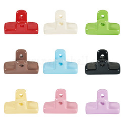 18 Stück 9 Farben Backfarbe undurchsichtige Acrylperlen&nbsp;OACR-TA0004-24