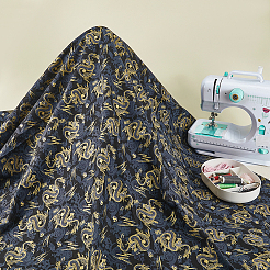 Baumwollfaserstoff mit Drachenmuster im japanischen Stil&nbsp;DIY-WH0591-417A