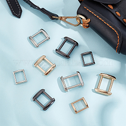 18 Stück 9 Stil Zinklegierung Rechteck Schnalle Ring&nbsp;DIY-WR0002-59