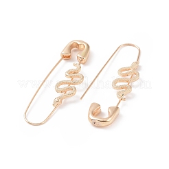 Spilla da balia in lega con orecchini a cerchio serpente per le donne&nbsp;EJEW-E176-01KCG
