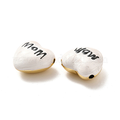 Perline in ottone smaltate per la festa della mamma&nbsp;KK-P222-04G-01