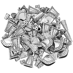 100 Stück 10 Stile Legierungsperlenkegel&nbsp;FIND-SP0003-54