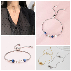 12 Stück 2 Stil verstellbar 304 Edelstahl Armband machen&nbsp;MAK-UN0001-22
