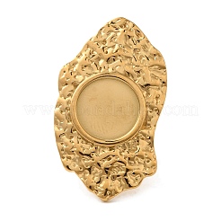 Ionenplattierung (IP) 304 Edelstahl-Fingerringe&nbsp;RJEW-C109-01G