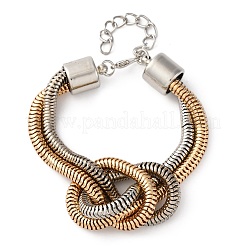 Bracciali annodati a catena in ferro per donna&nbsp;BJEW-U042-01GP