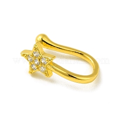 Klarer Zirkonia-Sternclip am Nasenring&nbsp;AJEW-F059-16G