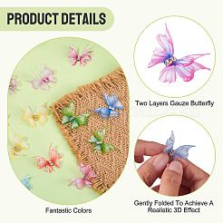56 stücke 8 farben tuch schmetterling ornament zubehör&nbsp;DIY-TA0014-28