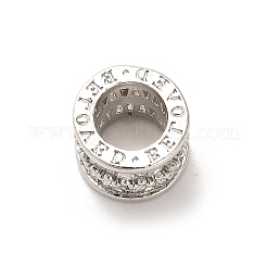 Cremagliera placcatura micro ottone spianare perline zirconi&nbsp;KK-L210-005P