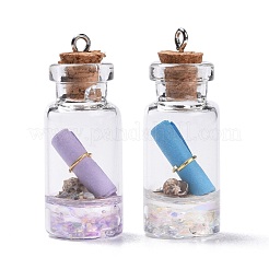 Verre souhaitant bouteille décorations pendentif&nbsp;GLAA-S181-02