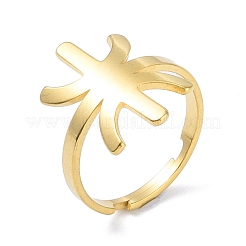201 verstellbare Fingerringe aus Edelstahl&nbsp;RJEW-C074-02G