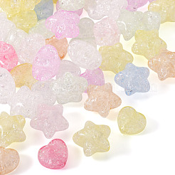 50 Stück transparente Crackle-Acrylperlen in 2 Stilen&nbsp;OACR-TA0003-89