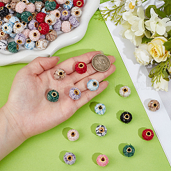 100 Stück 10 Farben Polyester European Beads&nbsp;FIND-SC0020-91