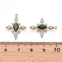 Natürliche afrikanische Jade facettierte Pferdeauge Anhänger&nbsp;STAS-N109-161G