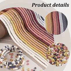 2 Beutel feste gemischte 25-farbige handgemachte Polymer Clay Perlen&nbsp;CLAY-PH0002-03