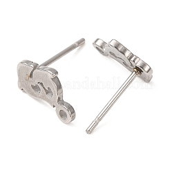 Boucles d'oreilles à tige en acier inoxydable 304&nbsp;SA-CBA4E98-01A-P