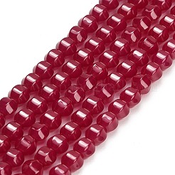 Hilos de cuentas de corindón rojo cultivadas en laboratorio&nbsp;GG-CBAC488-04B