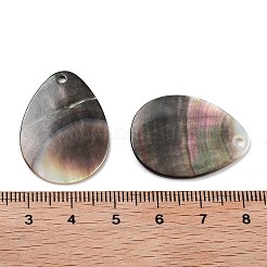 Natürliche schwarze Muschelanhänger&nbsp;SHEL-D082-01B