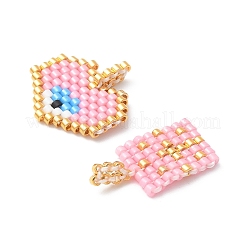 2 pièce de perles de rocaille en verre Miyuki faites à la main&nbsp;PALLOY-MZ00607-01