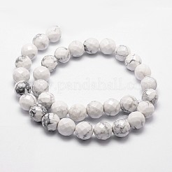 Fili di perline howlite naturale&nbsp;G-D840-44-12mm