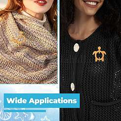 3 Stück 3 Stile Holzbroschen für Pullover&nbsp;JEWB-CJ0003-35