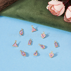 10 pendentif en laiton et zircone cubique&nbsp;KK-TADJ0001-30A