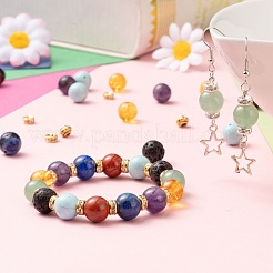 192pcs 8 Arten 10mm Edelsteinperlen Chakra Yoga Heilstein-Kits&nbsp;G-LS0001-02C